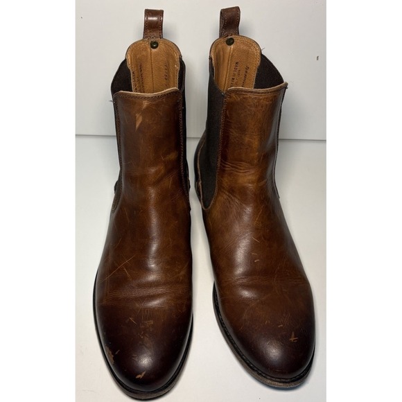 Frye Melissa Chelsea Boots in Brown Leather Size 7.5 Classic Rustic-Chic Rugged - Picture 2 of 13
